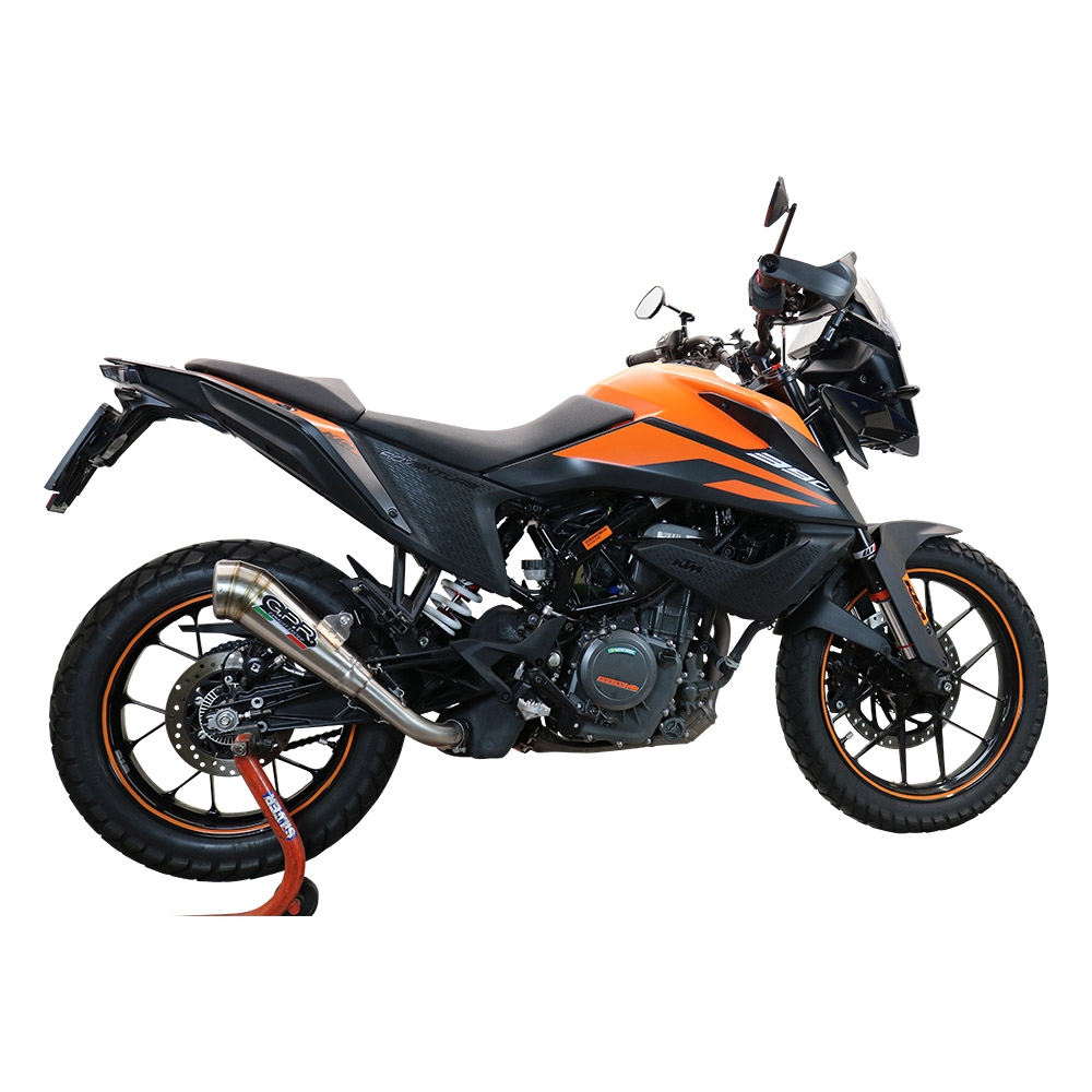 Escape compatible con Ktm Adventure 390 2020-2020, Powercone Evo, Escape legal, homologado, silenciador con db killer desmontable y tubo de conexión específico 
