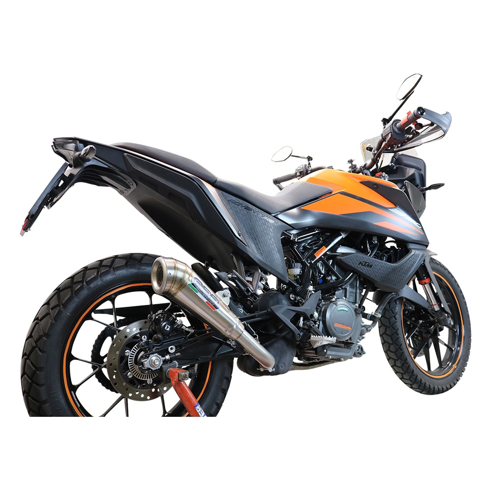 Escape compatible con Ktm Adventure 390 2020-2020, Powercone Evo, Escape legal, homologado, silenciador con db killer desmontable y tubo de conexión específico 