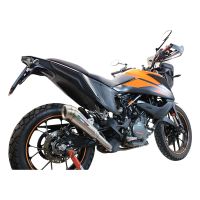 Escape compatible con Ktm Adventure 390 2020-2020, Powercone Evo, Escape legal, homologado, silenciador con db killer desmontable y tubo de conexión específico 