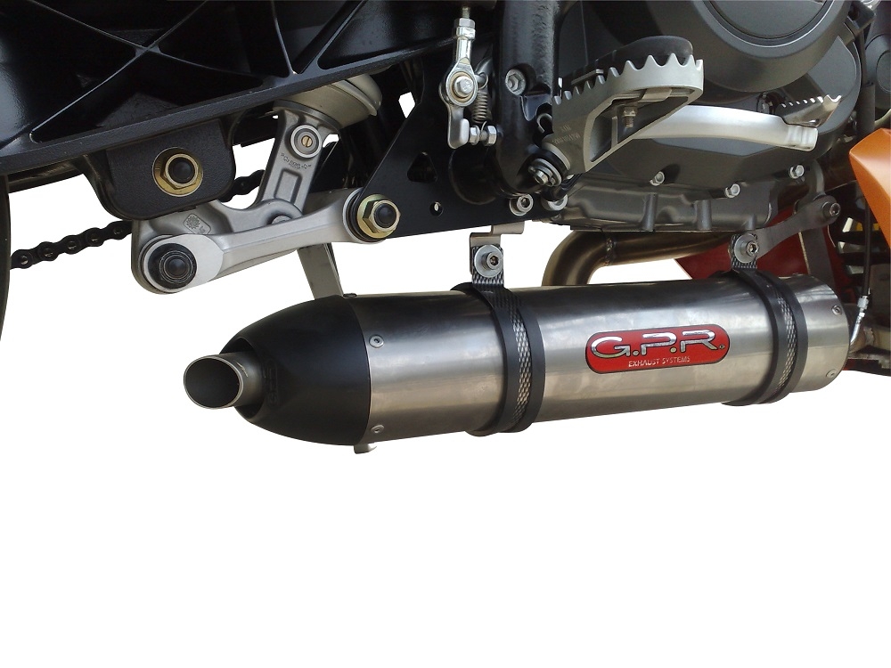 Escape compatible con Ktm Duke 690 2008-2011, Gpe Ann. titanium, Escape completo, no legal para países de la UE, con db killer extraíble 