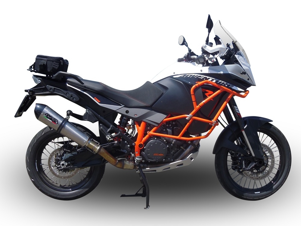 Escape compatible con Ktm Lc 8 Adventure 1090 2017-2020, GP Evo4 Titanium, Escape legal, homologado, silenciador con db killer desmontable y tubo de conexión específico 