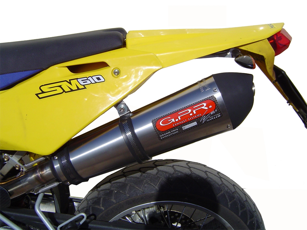 Escape compatible con Husqvarna TE 410 E - SM 410 2007-2009, Gpe Ann. titanium, Escape semi-completo homologado con db killer extraible 