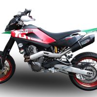 Escape compatible con Husqvarna TE 410 E - SM 410 2007-2009, Furore Poppy, Escape semi-completo homologado con db killer extraible 