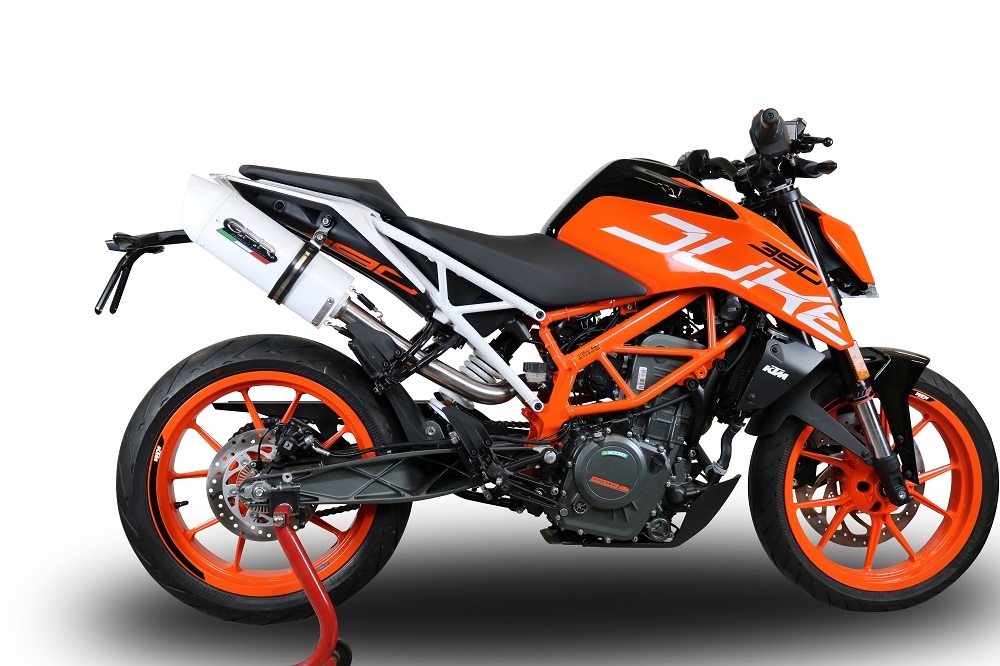 GPR escape compatible con  Ktm Duke 250 2017-2020, Albus Evo4, Escape homologado, legal, con db killer extraíble, tubo de conexión y catalizador 