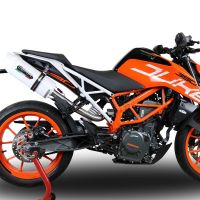 GPR escape compatible con  Ktm Duke 250 2017-2020, Albus Evo4, Escape homologado, legal, con db killer extraíble, tubo de conexión y catalizador 