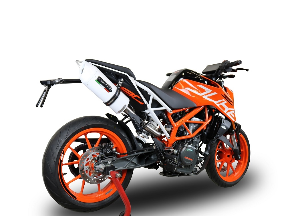 GPR escape compatible con  Ktm Duke 250 2017-2020, Albus Evo4, Escape homologado, legal, con db killer extraíble, tubo de conexión y catalizador 