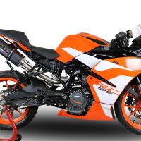 GPR escape compatible con  Ktm Rc 125 2017-2020, Furore Evo4 Nero, Escape legal, homologado, silenciador con catalizador, db killer desmontable y tubo de conexión específico 