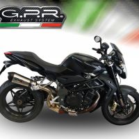 Escape compatible con Mv Agusta Brutale 990 R 2010-2011, Gpe Ann. titanium, Escape legal, homologado, silenciador con db killer desmontable y tubo de conexión específico 