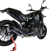 GPR escape compatible con  Benelli Leoncino 500 Trail 2017-2024, Furore Evo4 Nero, Escape semi-completo homologado, con db killer extraible y catalizador 