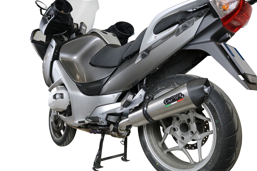 Escape compatible con Bmw R 1200 Rt 2009-2013, Gpe Ann. titanium, Escape legal, homologado, silenciador con db killer desmontable y tubo de conexión específico 