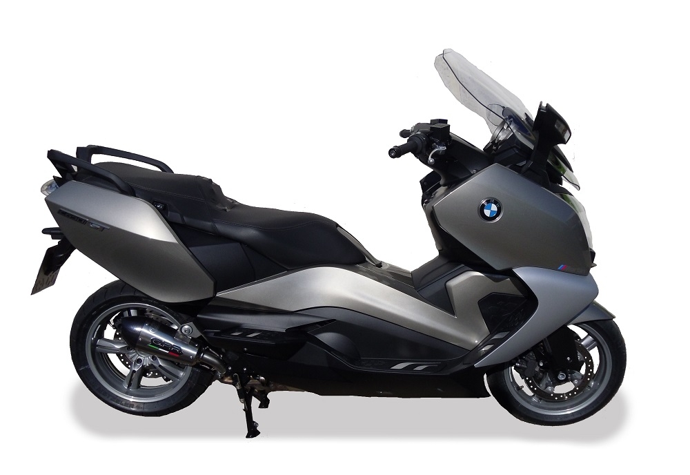 Escape compatible con Bmw C 650 Gt 2012-2015, Gpe Ann. titanium, Escape legal, homologado, silenciador con db killer desmontable y tubo de conexión específico 