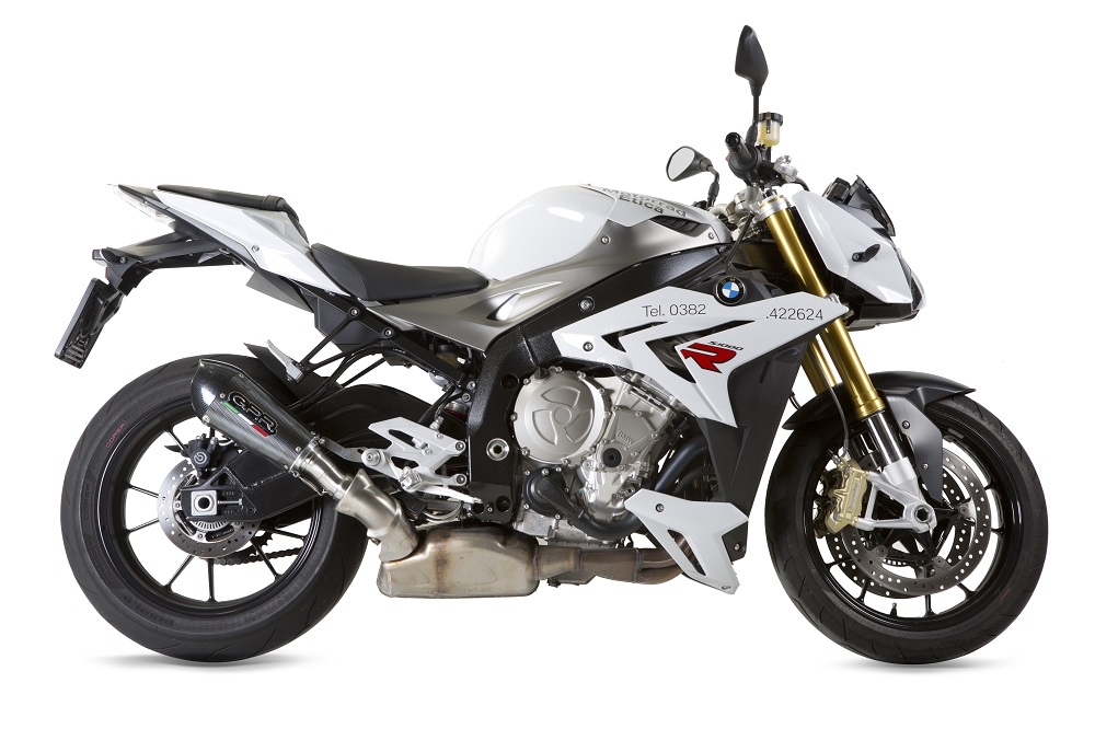 Escape compatible con Bmw S 1000 R -M 2014-2016, Gpe Ann. Poppy, Escape legal, homologado, silenciador con db killer desmontable y tubo de conexión específico 