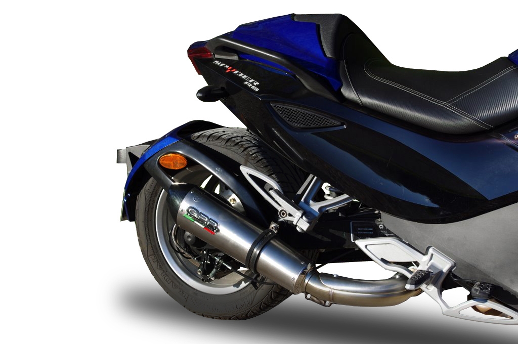 Escape compatible con Can Am Spyder 1000 i.e. Rs 2008-2012, Gpe Ann. titanium, Escape legal, homologado, silenciador con db killer desmontable y tubo de conexión específico 