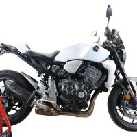 Escape compatible con Honda Cb 1000 R 2018-2020, Furore Evo4 Nero, Escape legal, homologado, silenciador con db killer desmontable y tubo de conexión específico 