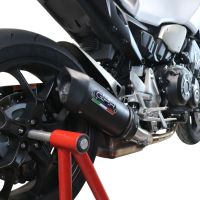 Escape compatible con Honda Cb 1000 R 2018-2020, Furore Evo4 Nero, Escape legal, homologado, silenciador con db killer desmontable y tubo de conexión específico 