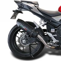 Escape compatible con Honda Cb 500 X 2019-2025, GP Evo4 Black Titanium, Escape legal, homologado, silenciador con db killer desmontable y tubo de conexión específico 