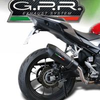 Escape compatible con Honda Cb 500 X 2019-2025, GP Evo4 Black Titanium, Escape legal, homologado, silenciador con db killer desmontable y tubo de conexión específico 