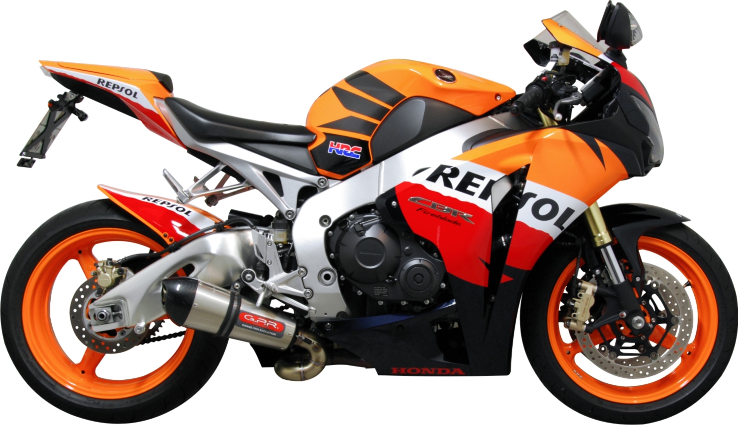 Escape compatible con Honda Cbr 1000 Rr 2008-2011, Gpe Ann. titanium, Escape legal, homologado, silenciador con db killer desmontable y tubo de conexión específico 