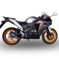 Escape compatible con Honda Cbr 125 R 2011-2016, Gpe Ann. titanium, Escape legal, homologado, silenciador con db killer desmontable y tubo de conexión específico 
