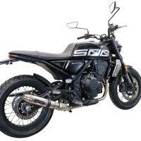 Escape compatible con Brixton CroSsfire 500 X 2022-2023, Deeptone Inox, Escape legal, homologado, silenciador con db killer desmontable y tubo de conexión específico 