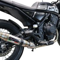 Escape compatible con Brixton CroSsfire 500 X 2022-2023, Deeptone Inox, Escape legal, homologado, silenciador con db killer desmontable y tubo de conexión específico 