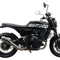 Escape compatible con Brixton CroSsfire 500 X 2020-2021, Powercone Evo, Escape legal, homologado, silenciador con db killer desmontable y tubo de conexión específico 
