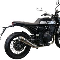 Escape compatible con Brixton CroSsfire 500 X 2020-2021, Powercone Evo, Escape legal, homologado, silenciador con db killer desmontable y tubo de conexión específico 