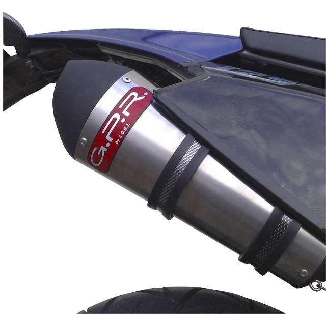 Escape compatible con Derbi Terra 125 R -Adventure 2007-2011, Gpe Ann. titanium, Escape legal, homologado, silenciador con db killer desmontable y tubo de conexión específico 
