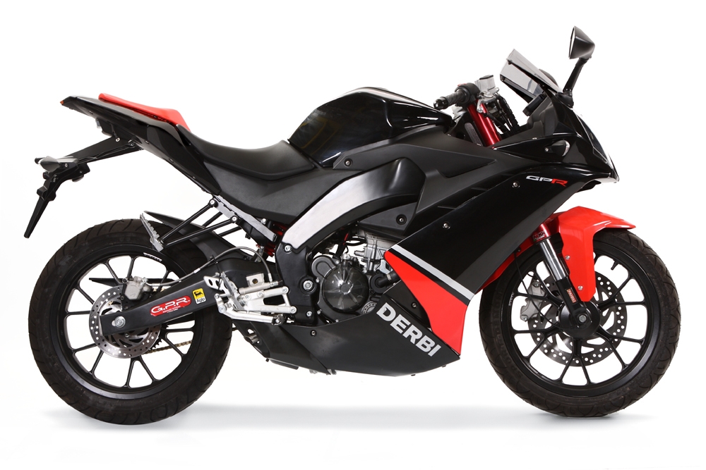 GPR escape compatible con  Derbi Gpr 125 2009-2010, Alluminio Ghost, Escape completo homologado y legal,con catalizador incluido db killer extraíble 