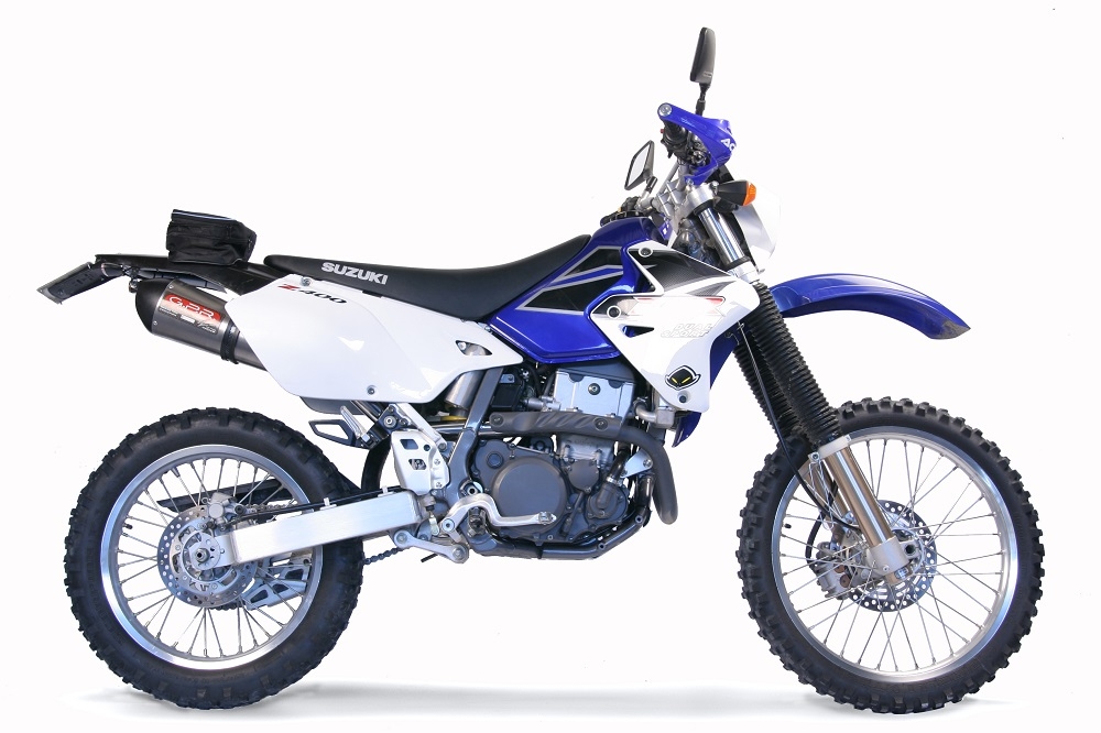 Escape compatible con Suzuki Drz 400 SM 2005-2025, Gpe Ann. titanium, Escape legal, homologado, silenciador con db killer desmontable y tubo de conexión específico 