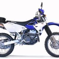 Escape compatible con Suzuki Drz 400 SM 2005-2025, Gpe Ann. titanium, Escape legal, homologado, silenciador con db killer desmontable y tubo de conexión específico 
