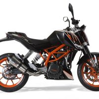 Escape compatible con Ktm Duke 390 2013-2016, Gpe Ann. titanium, Escape racing, silenciador con tubo de conexion, articulo sin homologacion 
