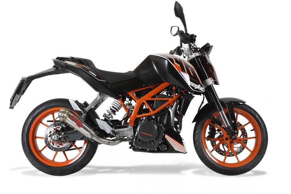 GPR escape compatible con  Ktm Duke 390 2013-2016, Powercone Evo, Escape homologado, legal, con db killer extraíble, tubo de conexión y catalizador 