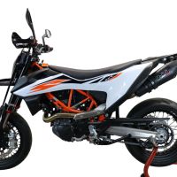 GPR escape compatible con  Ktm Enduro 690 R 2019-2020, New Grand Prix Evo Black Titanium, Escape homologado, legal, con db killer extraíble, tubo de conexión y catalizador 