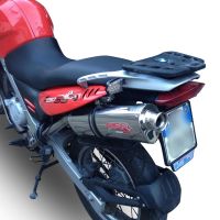 Escape compatible con Bmw F 650 Gs 2004-2013, Trioval, Escape legal, homologado, silenciador con db killer desmontable y tubo de conexión específico 
