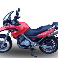 Escape compatible con Bmw F 650 Gs 2004-2013, Trioval, Escape legal, homologado, silenciador con db killer desmontable y tubo de conexión específico 