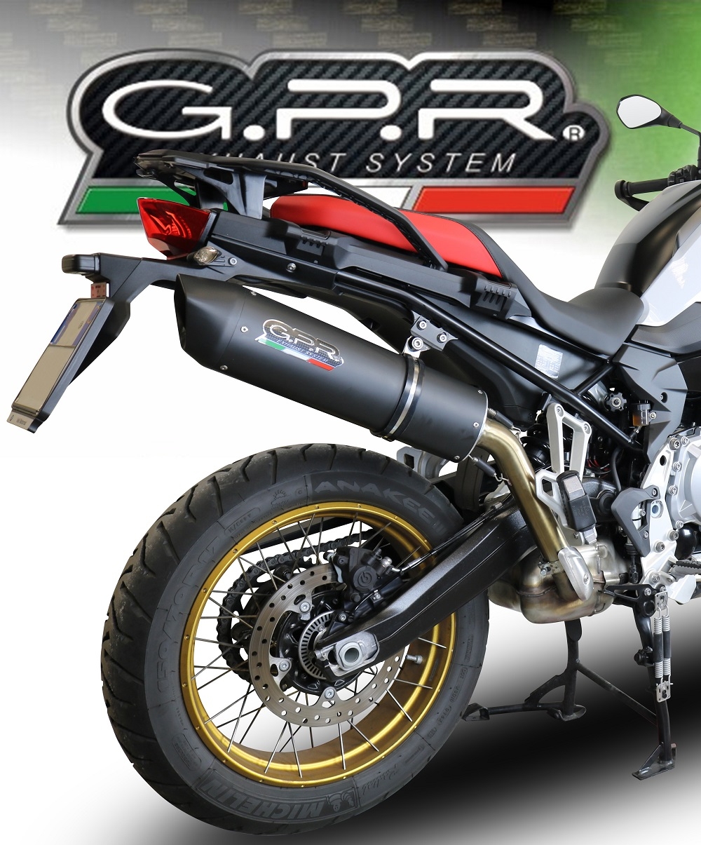 Escape compatible con Bmw F 750 Gs 2021-2024, Furore Evo4 Nero, Escape legal, homologado, silenciador con db killer desmontable y tubo de conexión específico 