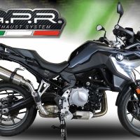 Escape compatible con Bmw F 750 Gs 2018-2020, GP Evo4 Titanium, Escape legal, homologado, silenciador con db killer desmontable y tubo de conexión específico 