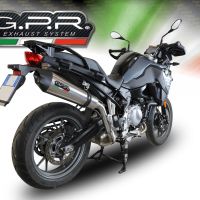 Escape compatible con Bmw F 750 Gs 2018-2020, GP Evo4 Titanium, Escape legal, homologado, silenciador con db killer desmontable y tubo de conexión específico 
