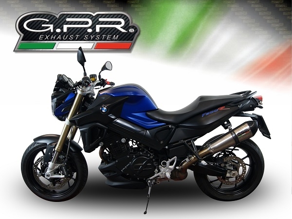 Escape compatible con Bmw F 800 R 2015-2016, Gpe Ann. titanium, Escape legal, homologado, silenciador con db killer desmontable y tubo de conexión específico 
