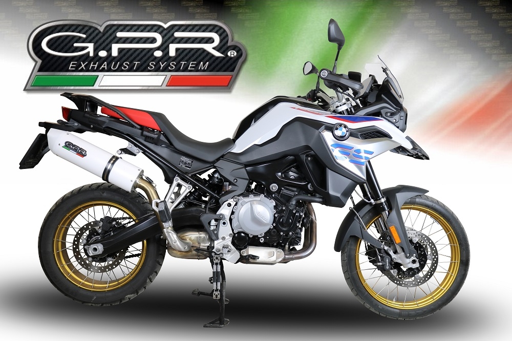 Escape compatible con Bmw F 900 Gs Adventure 2024-2025, Albus Evo4, Escape legal, homologado, silenciador con db killer desmontable y tubo de conexión específico 