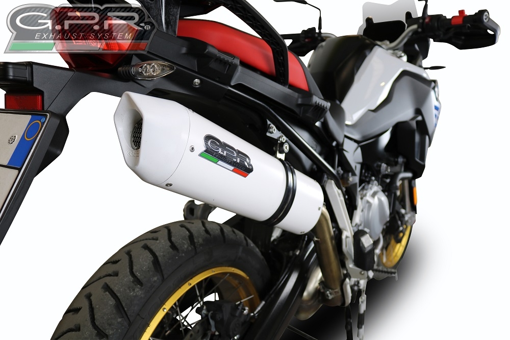 Escape compatible con Bmw F 900 Gs Adventure 2024-2025, Albus Evo4, Escape legal, homologado, silenciador con db killer desmontable y tubo de conexión específico 