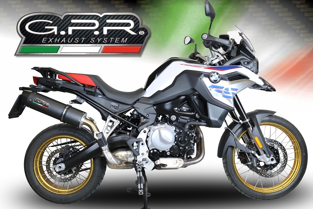 Escape compatible con Bmw F 900 Gs Adventure 2024-2025, Furore Evo4 Nero, Escape legal, homologado, silenciador con db killer desmontable y tubo de conexión específico 