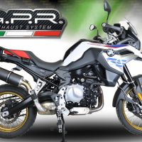 Escape compatible con Bmw F 900 Gs Adventure 2024-2025, Furore Evo4 Nero, Escape legal, homologado, silenciador con db killer desmontable y tubo de conexión específico 