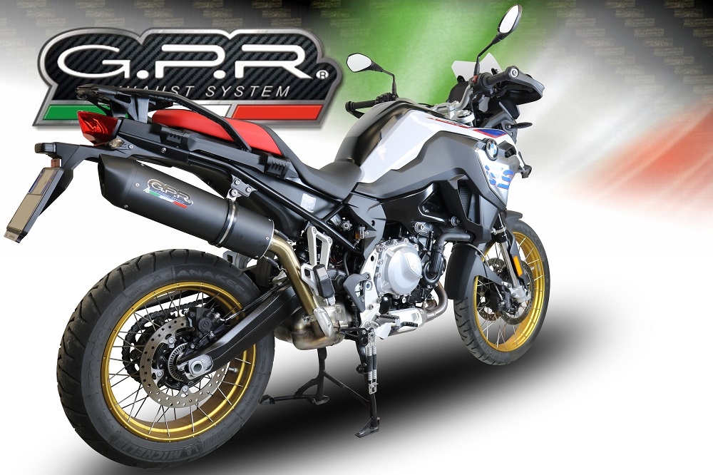 Escape compatible con Bmw F 900 Gs Adventure 2024-2025, Furore Evo4 Nero, Escape legal, homologado, silenciador con db killer desmontable y tubo de conexión específico 
