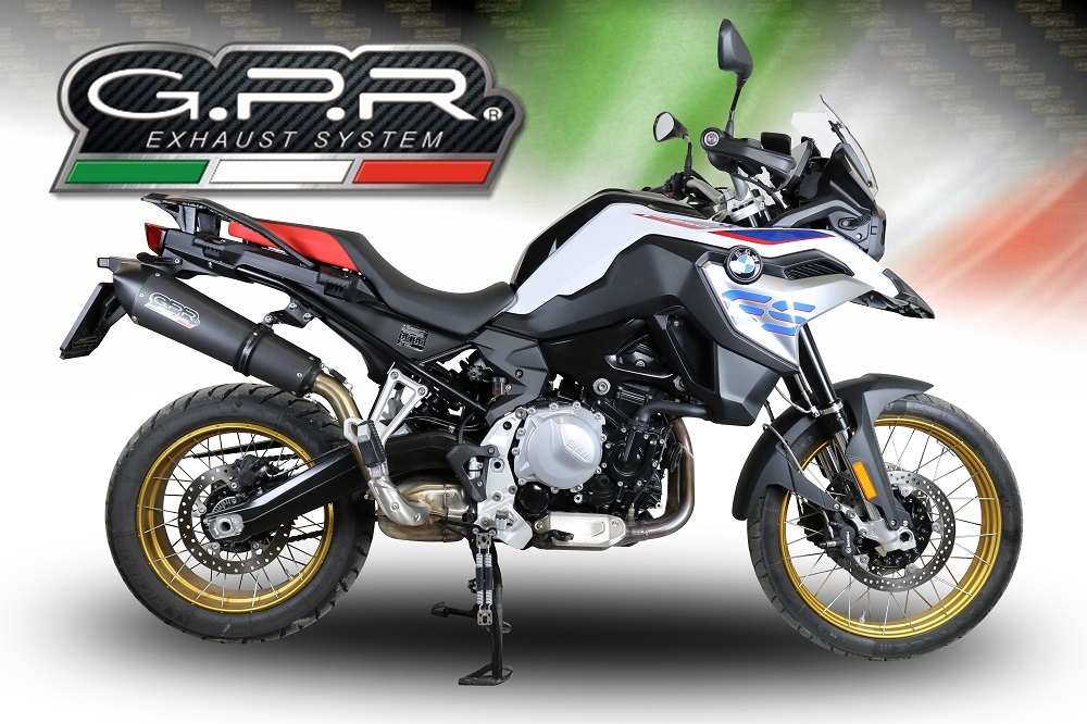 Escape compatible con Bmw F 800 Gs 2024-2025, GP Evo4 Black Titanium, Escape legal, homologado, silenciador con db killer desmontable y tubo de conexión específico 