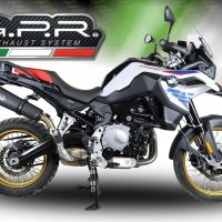 Escape compatible con Bmw F 800 Gs 2024-2025, GP Evo4 Black Titanium, Escape legal, homologado, silenciador con db killer desmontable y tubo de conexión específico 