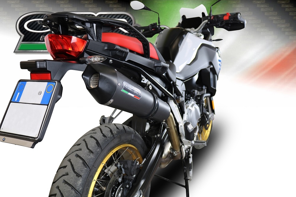 Escape compatible con Bmw F 800 Gs 2024-2025, GP Evo4 Black Titanium, Escape legal, homologado, silenciador con db killer desmontable y tubo de conexión específico 