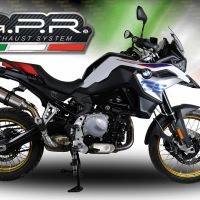 Escape compatible con Bmw F 900 Gs Adventure 2024-2025, GP Evo4 Titanium, Escape legal, homologado, silenciador con db killer desmontable y tubo de conexión específico 