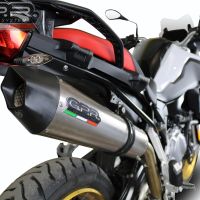 Escape compatible con Bmw F 900 Gs Adventure 2024-2025, GP Evo4 Titanium, Escape legal, homologado, silenciador con db killer desmontable y tubo de conexión específico 